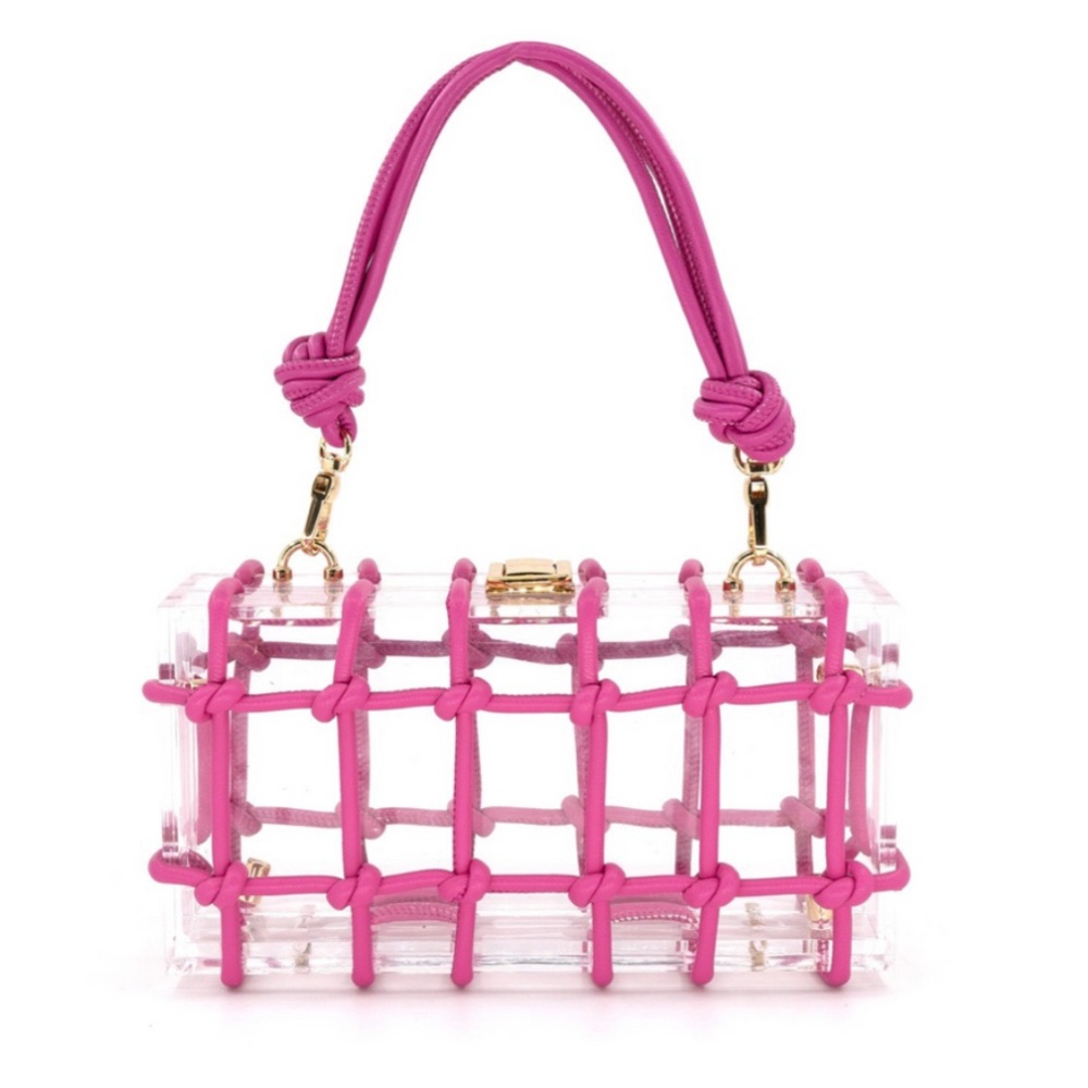 💕Fuchsia Acrylic Box Clutch💕